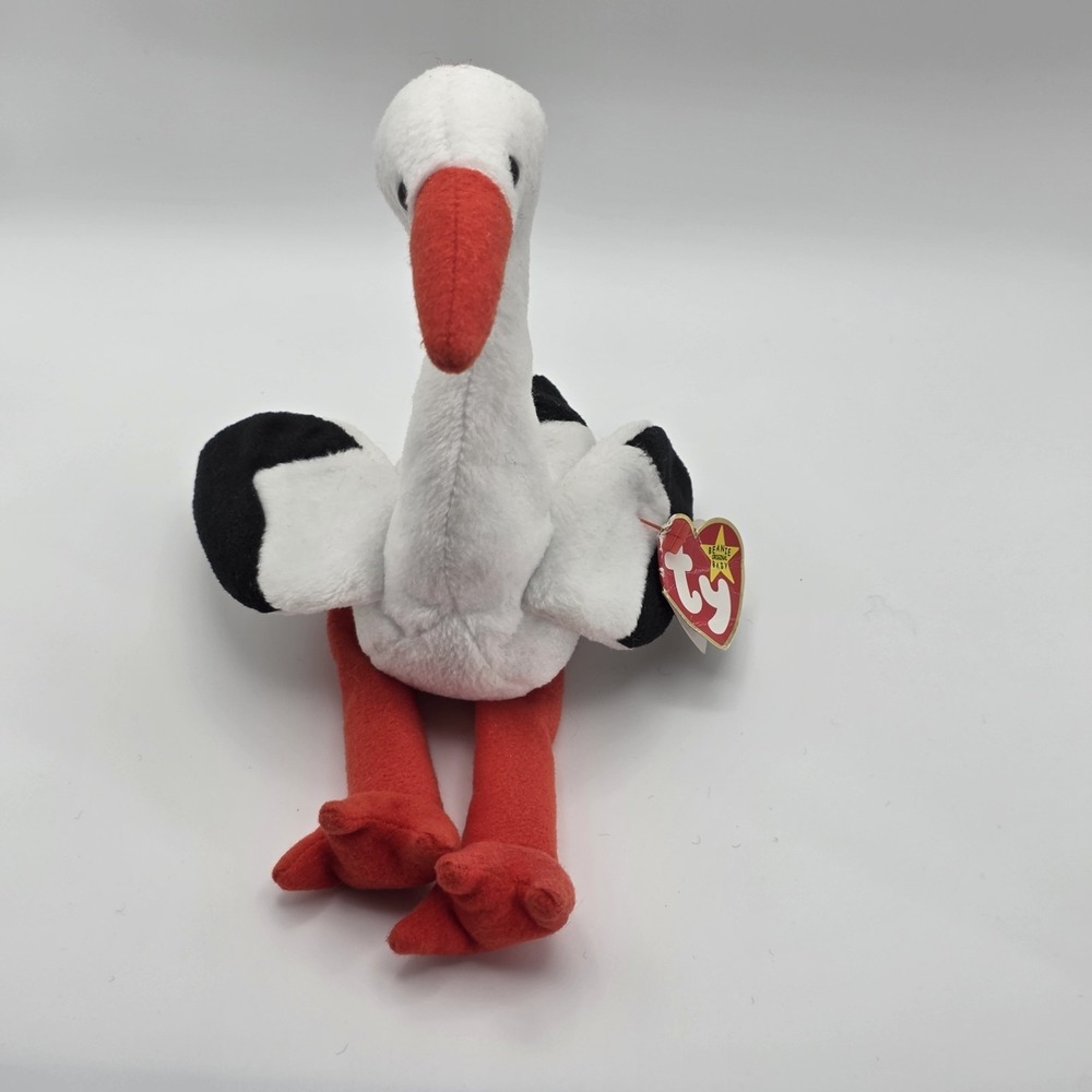 RARE Stilts‎ The Stork Original Retired Ty Beanie Baby  1998